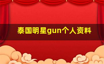 泰国明星gun个人资料