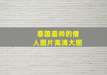 泰国最帅的僧人图片高清大图