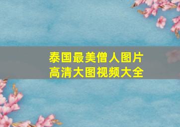 泰国最美僧人图片高清大图视频大全