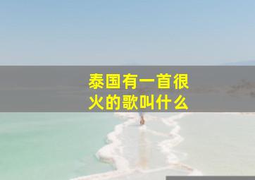 泰国有一首很火的歌叫什么