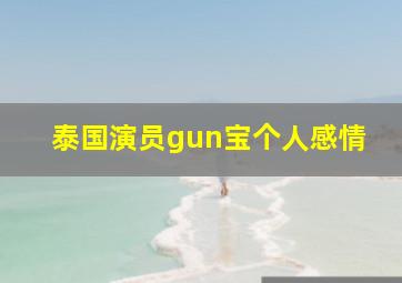 泰国演员gun宝个人感情