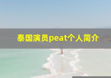 泰国演员peat个人简介