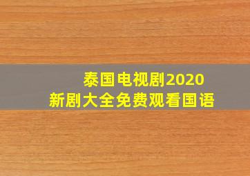 泰国电视剧2020新剧大全免费观看国语