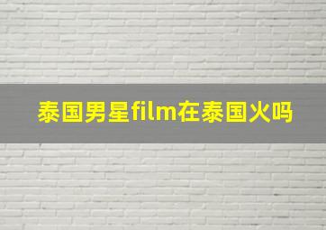 泰国男星film在泰国火吗