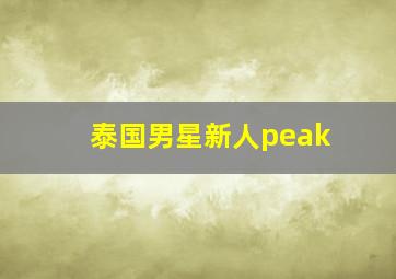 泰国男星新人peak