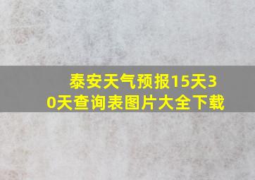 泰安天气预报15天30天查询表图片大全下载