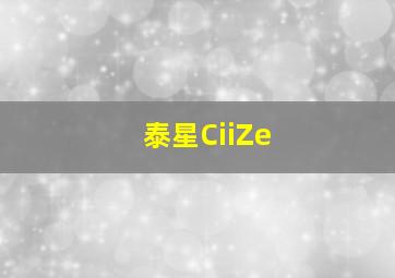 泰星CiiZe