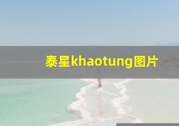 泰星khaotung图片