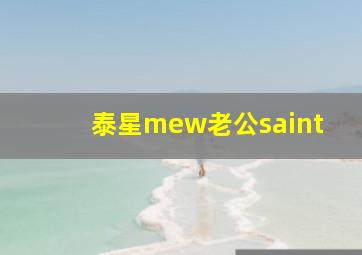 泰星mew老公saint