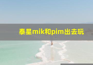 泰星mik和pim出去玩