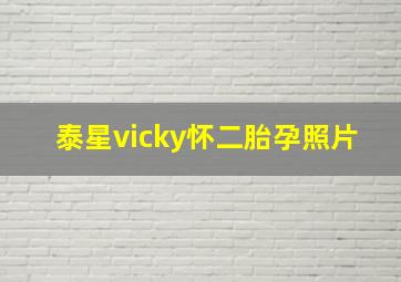 泰星vicky怀二胎孕照片