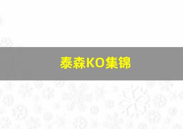 泰森KO集锦