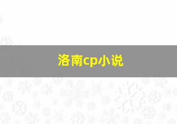 洛南cp小说