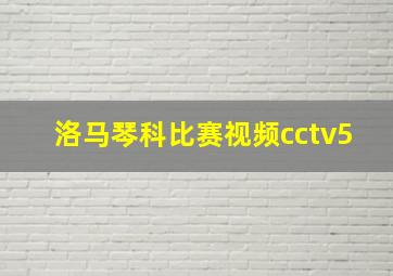 洛马琴科比赛视频cctv5