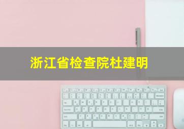 浙江省检查院杜建明