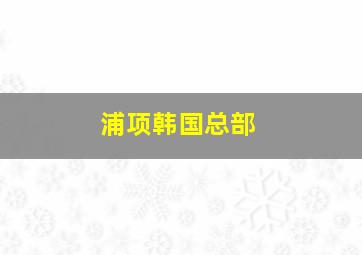 浦项韩国总部