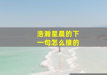 浩瀚星晨的下一句怎么接的