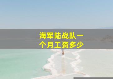 海军陆战队一个月工资多少