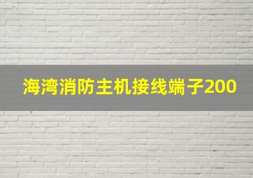 海湾消防主机接线端子200