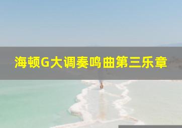 海顿G大调奏鸣曲第三乐章