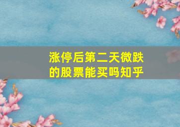 涨停后第二天微跌的股票能买吗知乎