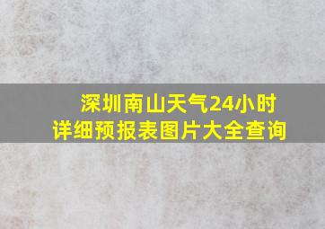 深圳南山天气24小时详细预报表图片大全查询