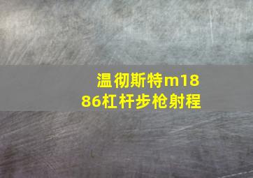 温彻斯特m1886杠杆步枪射程