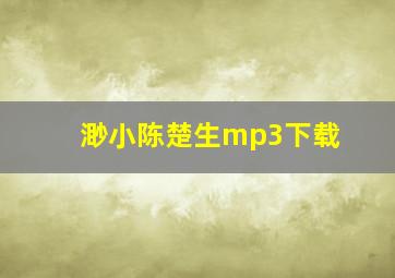 渺小陈楚生mp3下载