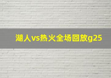 湖人vs热火全场回放g25