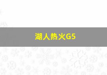 湖人热火G5