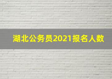 湖北公务员2021报名人数