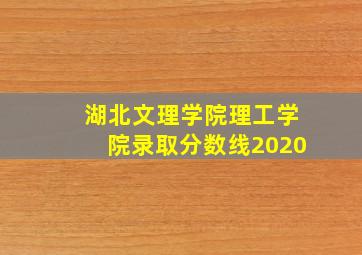 湖北文理学院理工学院录取分数线2020