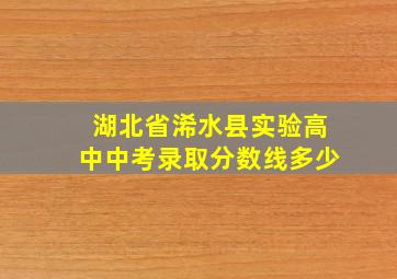 湖北省浠水县实验高中中考录取分数线多少