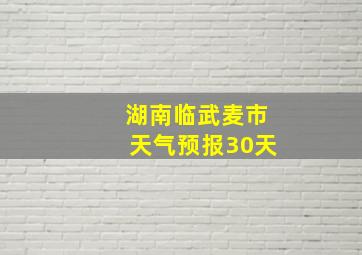 湖南临武麦市天气预报30天