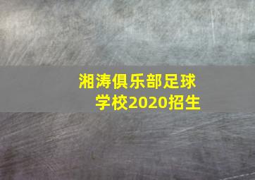 湘涛俱乐部足球学校2020招生