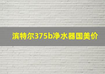 滨特尔375b净水器国美价