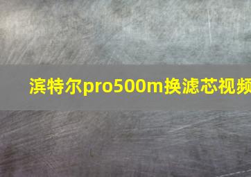 滨特尔pro500m换滤芯视频