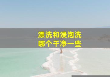 漂洗和浸泡洗哪个干净一些