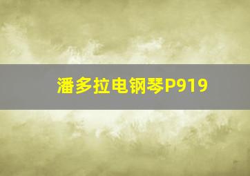 潘多拉电钢琴P919