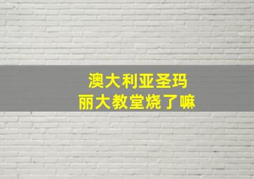 澳大利亚圣玛丽大教堂烧了嘛