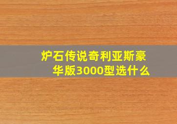 炉石传说奇利亚斯豪华版3000型选什么