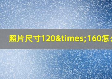 照片尺寸120×160怎么弄