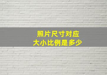 照片尺寸对应大小比例是多少