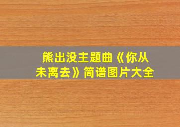 熊出没主题曲《你从未离去》简谱图片大全