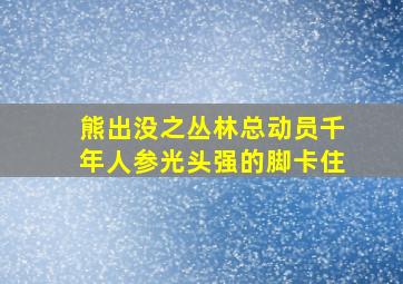 熊出没之丛林总动员千年人参光头强的脚卡住