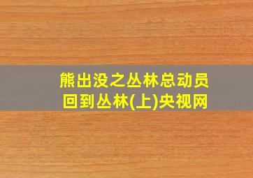 熊出没之丛林总动员回到丛林(上)央视网