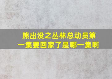 熊出没之丛林总动员第一集要回家了是哪一集啊