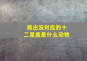 熊出没对应的十二星座是什么动物