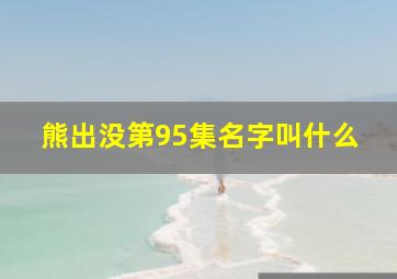 熊出没第95集名字叫什么