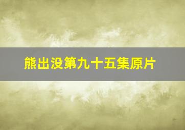 熊出没第九十五集原片